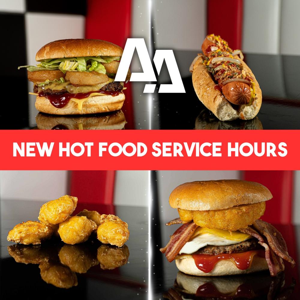 NEW HOT FOOD SERVICE HOURS