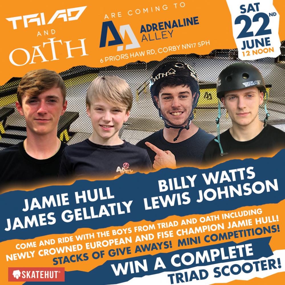 TRIAD & OATH ARE COMING TO ADRENALINE ALLEY!