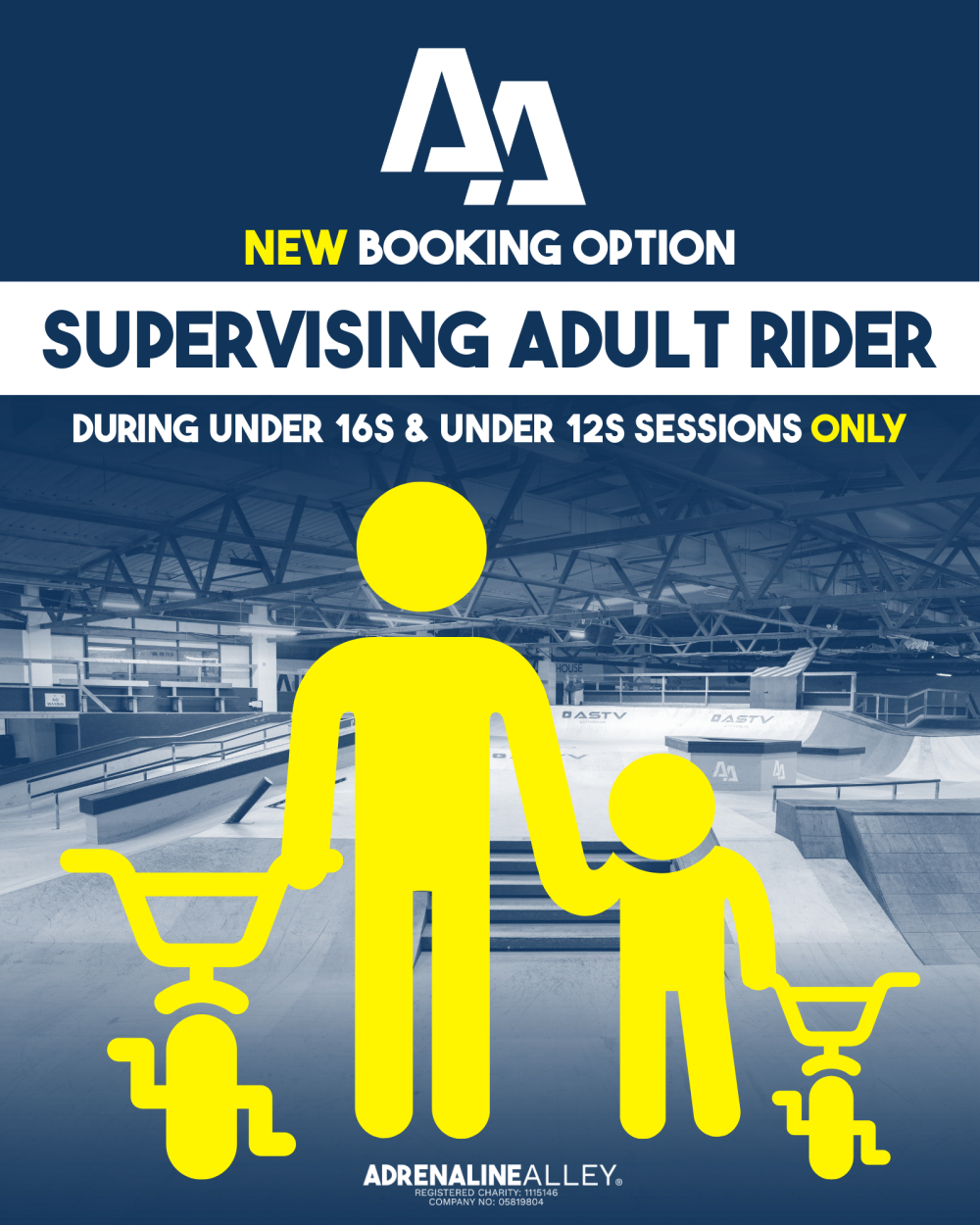 NEW BOOKING OPTION: SUPERVISING ADULT RIDER