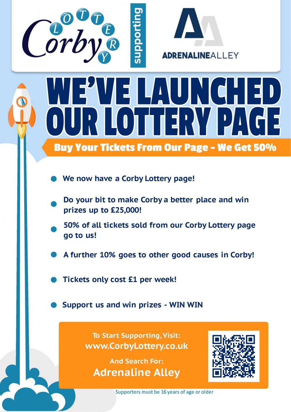 We've Launched Our Corby Lottery Page